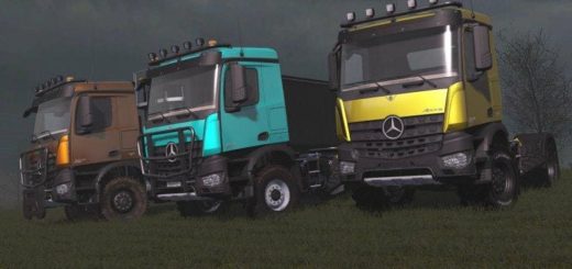 Мод грузовик MERCEDES AROCS AGRAR V1.2.0.0 Farming Simulator 17