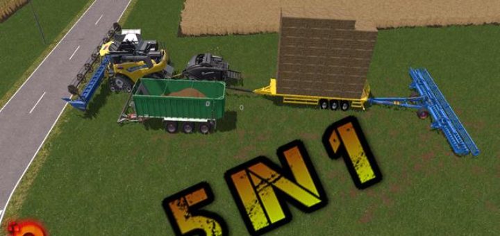 Мод 5 in 1 Harvester v1.0 Farming Simulator 17