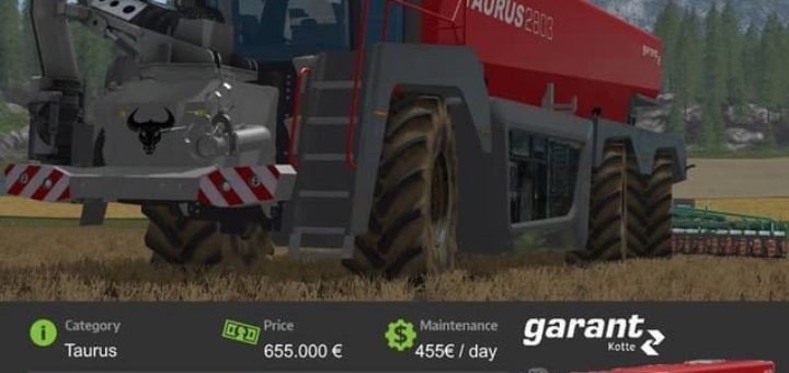 Мод разбрасыватель жидкого навоза KOTTE TAURUS 2803 BETA V0.9 FS17
