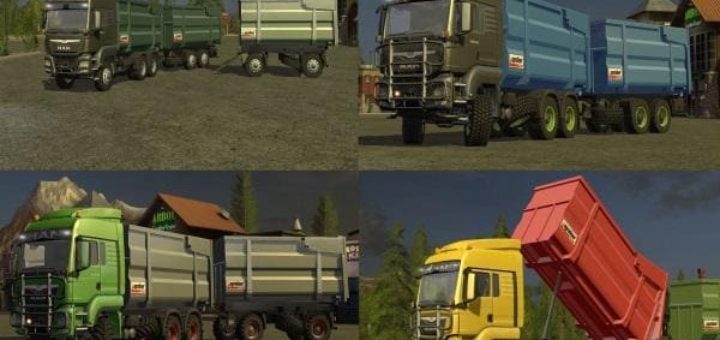 Мод ПАК MAN KROGER PACK V4.0 Farming Simulator 2017