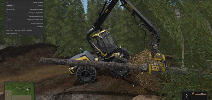 Мод харвестер PONSSE WOLVERINE V1.0 Farming Simulator 17