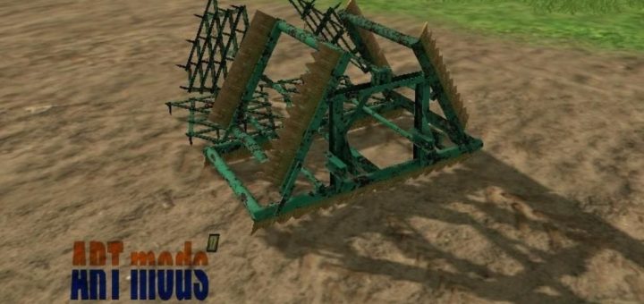 Мод культиватор Smykove brany 4m v1.0 Farming Simulator 17