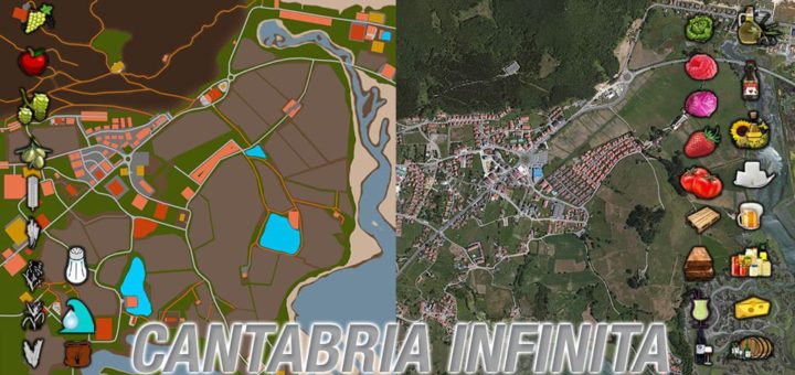 Мод карта CANTABRIA INFINITA V1.9 Farming Simulator 2017