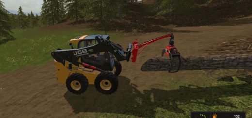 Мод захват для бревен SKIDSTEER LOG GRAB V1.1 Farming Simulator 17