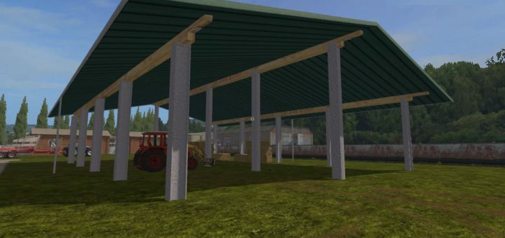 Мод навес STRAW STORAGE V1.0.0.0 Farming Simulator 2017
