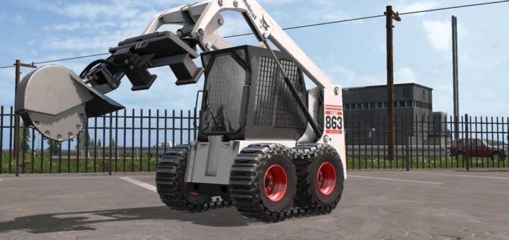 Мод погрузчик BOBCAT 863 TURBO WITH BOBCAT SHOVEL V1.1.0.0 FS17