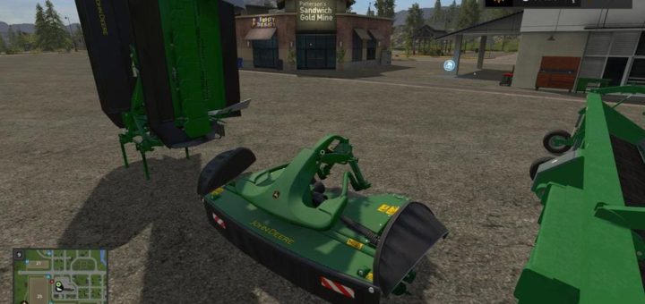 Мод ПАК JOHN DEERE F35R & R990R MOWERS V1.0 Farming Simulator 2017