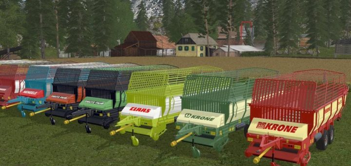 Мод прицеп подборщик OLD FORAGE WAGONS TANDEM V1.0.0.0 FS17