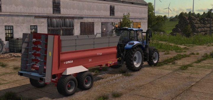 Мод навозоразбрасыватель UNIA TYTAN 10 V1.0 Farming Simulator 2017