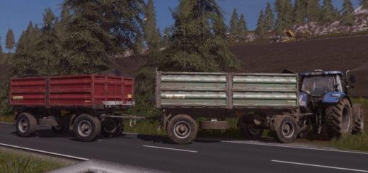 Мод ПАК прицепов ZASLAW D-737AA-12/14 V1.0.0.0 Farming Simulator 2017