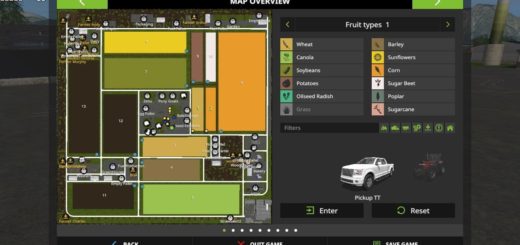 Мод карта CANADIAN PRODUCTION MAP V1.2 Farming Simulator 2017