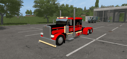 Мод тягач TRUCK PETERBILT FLATTOP V1.1 Farming Simulator 2017