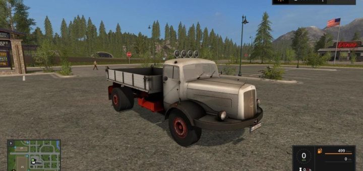 Мод грузовик MERCEDES BENZ 334K V1.0.1 Farming Simulator 17