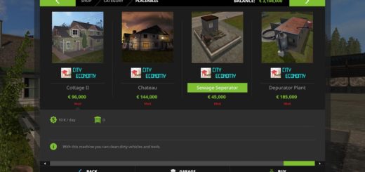 Мод ПАК City Economy v 1.0.0.4 beta Farming Simulator 17