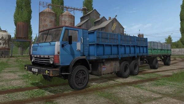 Мод ПАК КамАЗ-53212 c прицепом v1.1 Фарминг Симулятор 2017