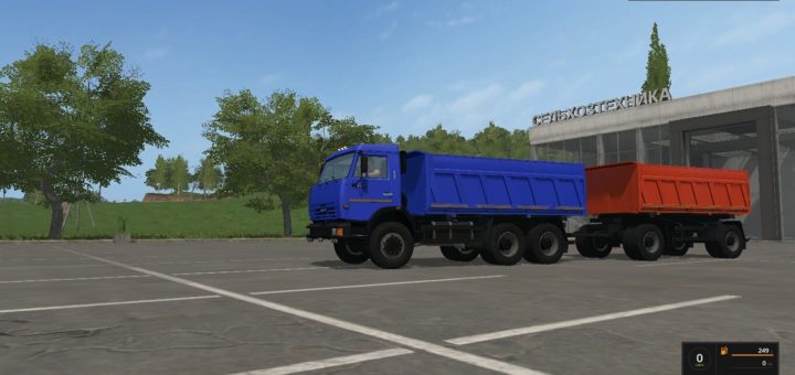 Мод КАМАЗ-65115 ЗЕРНОВОЗ ПАК V1.1 Фермер Симулятор 2017