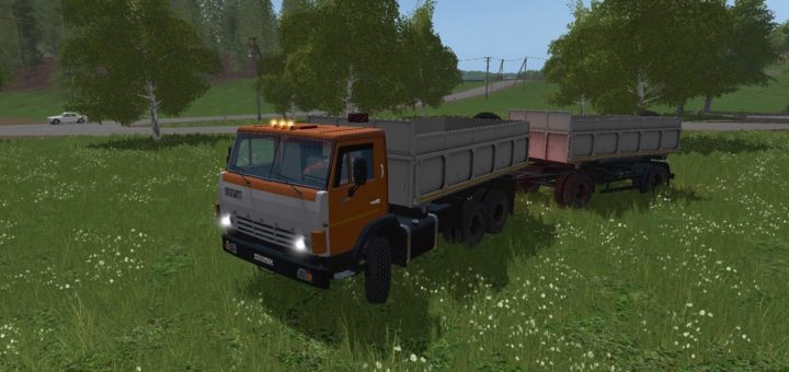 Мод грузовик КАМАЗ-55102S V1.0.0.0 Фермер Симулятор 2017