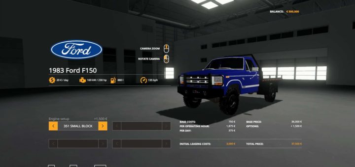 Мод автор 1983 Ford f150 v1.0 Farming Simulator 2019