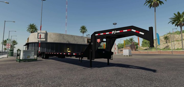 Мод трейлер 40FT PJ Gooseneck Trailer v1.0.0.0 FS19