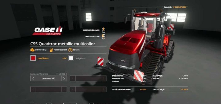 Мод трактор CSS CaseIH quadtrack metallic multicolor v1.0.0 FS19
