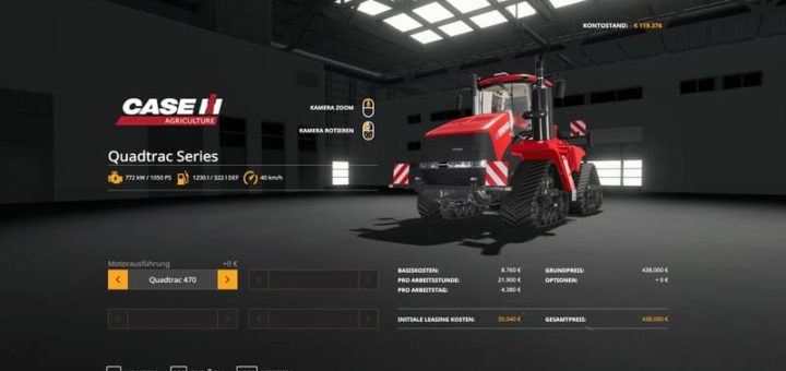 Мод трактор Case IH Quadtrac V 1.0 Farming Simulator 2019