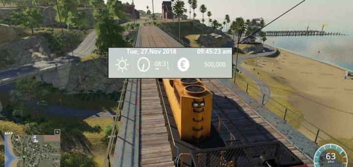Мод скрипт Date and Time Mod v3.0 Farming Simulator 2019