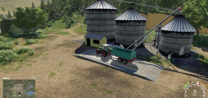 Мод хранилище Harvestore Grain Silo v1.0.0 Farming Simulator 19