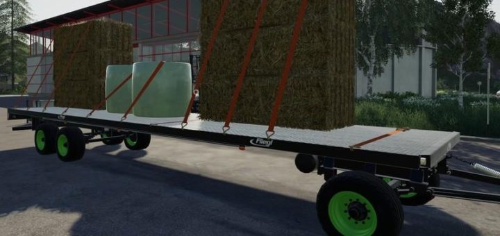 Мод прицеп Fliegl DPW180 with 11 tension belts v1.0 FS19