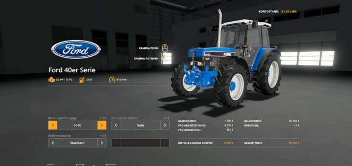 Мод трактор Ford 40er Serie v1.0.0.0 Farming Simulator 19