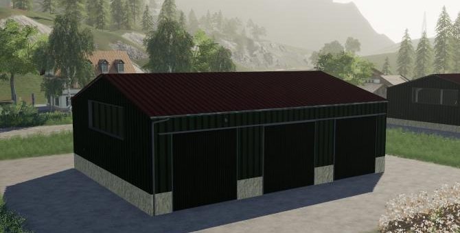Мод Grune 3 Tor Fahrzeug halle v1.0 Farming Simulator 2019