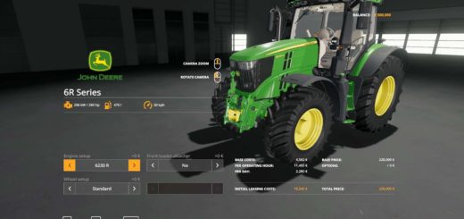 Мод трактор John Deere 6R with SeatCam v1.0.0.0 FS19