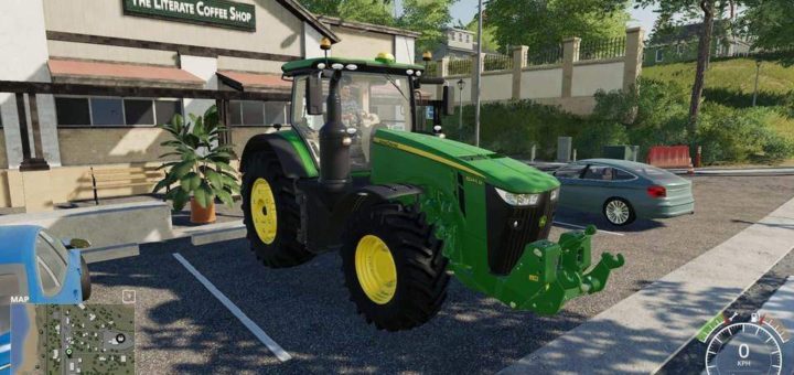 Мод трактор John Deere 8r chip Engine v2.0 Farming Simulator 19