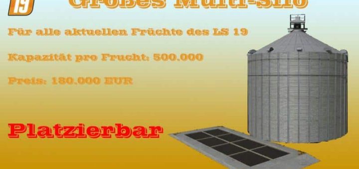 Мод хранилище Large multi-silo v1.0 Farming Simulator 2019