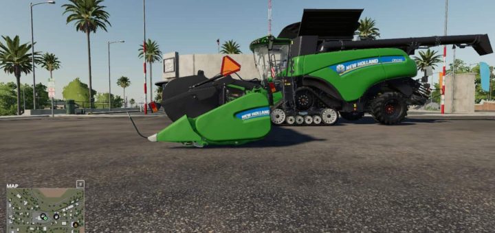 Мод комбайн NH cr1090 & superflex45ft pack with color choice v1.0 FS19