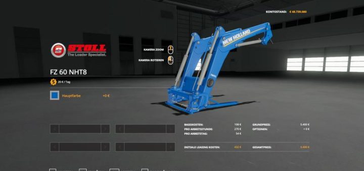 Мод New Holland Stoll v1.0 Farming Simulator 19