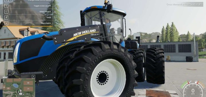 Мод трактор New Holland T9 Improved v1.0 Farming Simulator 19
