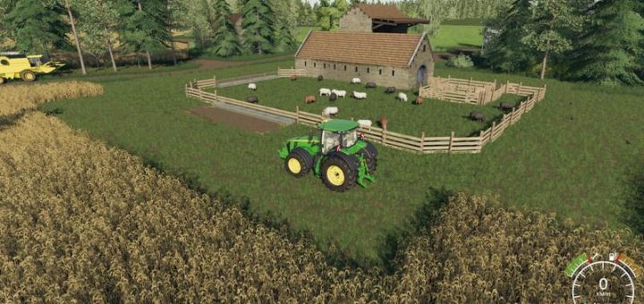 Мод овчарня Old sheep placeable v1.0 Farming Simulator 19