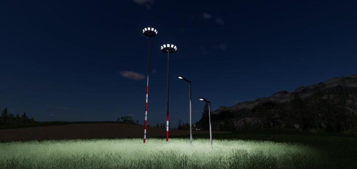 Мод ПАК Placeable light pack v1.0 Farming Simulator 2019