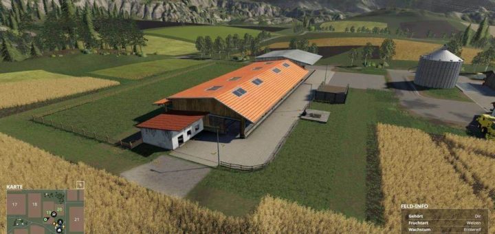 Мод коровник Platzierbare Kuhweide/Milchhof v1.0.0.1 FS19