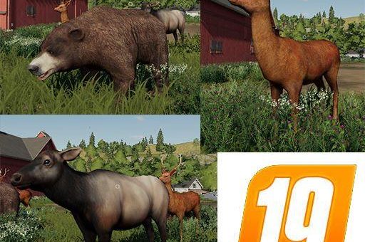 Мод Placeable Wildtiere Farming Simulator 19