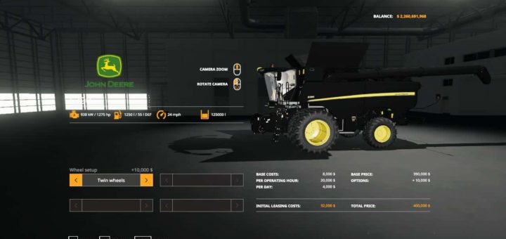 Мод комбайн S790 VE Pack Black v1.0 Farming Simulator 19