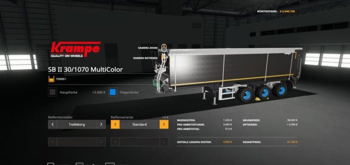 Мод прицеп Stapler SB3060–MultiColor 150000l v1.0 FS19