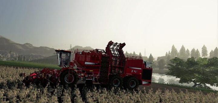 Мод комбайн Terra Dos T 4_40+Holmer HR 12 cutting unit potato only v1.0 FS19