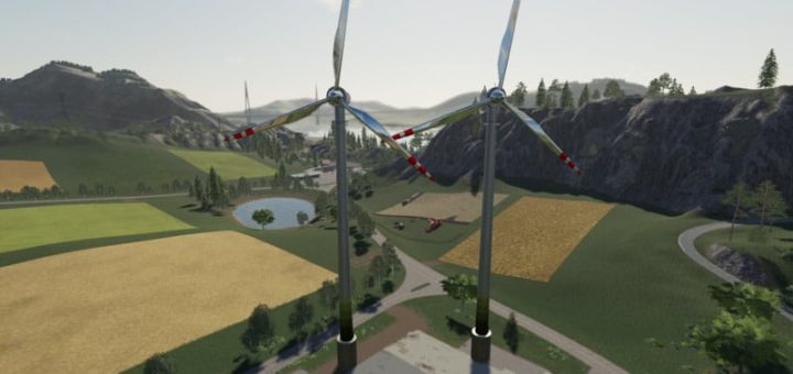 Мод турбина Wind turbine V 1.0 Farming Simulator 2019