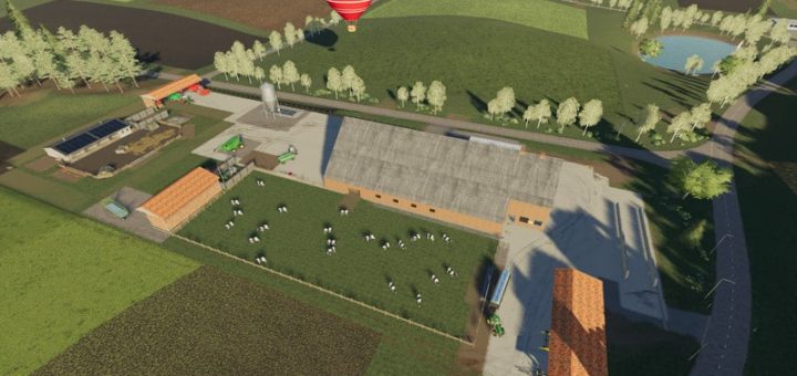Мод Yard with cowshed and willow beta V 2.0 FS19