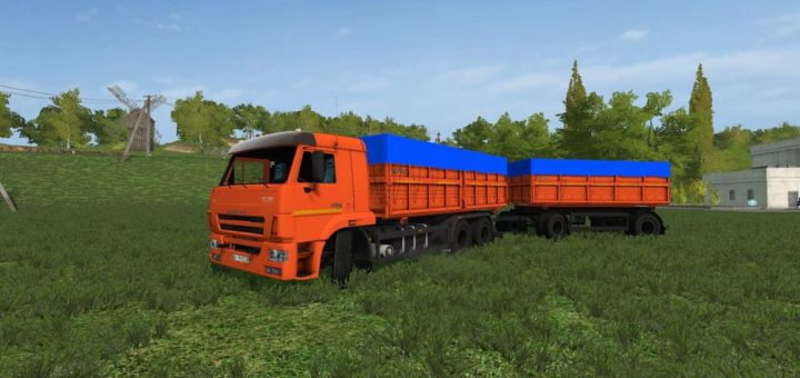 Мод грузовик КАМАЗ-45144 И ПРИЦЕП V2.0.0.0 Фарминг Симулятор 2017