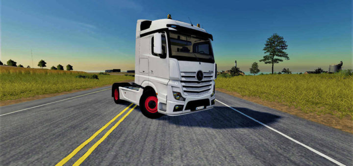 Мод тягач Mercedes Actros MP4 v1.0 Farming Simulator 19