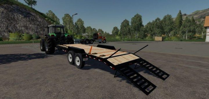 Мод трал SKIDSTEER TRAILER V1.1 Farming Simulator 19