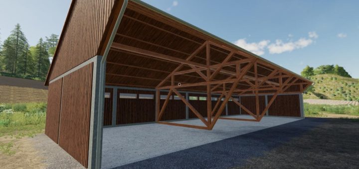 Мод навес WOOD SHED V1.0.0 Farming Simulator 19