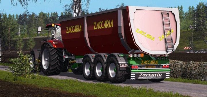 Мод прицеп ZACCARIA ZAM200 DP8SP V1.3.0.0 Farming Simulator 17